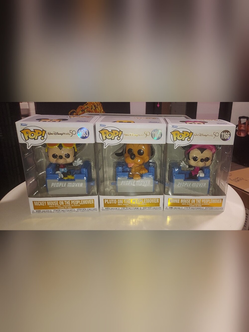 Funko Pop Disney World 50th Anniv People Mover Set of 3 -Mickey, Minnie, Pluto